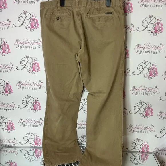 Eddie Bauer pants cargo dress pants pockets Classic Tan Chinos - Picture 3 of 8